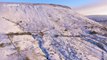 Beautiful views of a snow-covered mountain in Northern Ireland