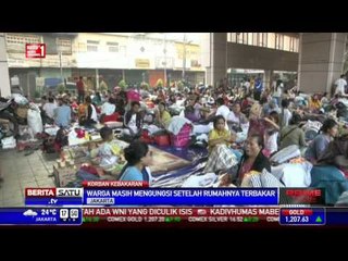 Korban Kebakaran Masih Tempati Pelataran Stasiun Sawah Besar