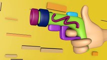 Çocuklar için Renkleri Gun Game 3D öğrenin , Renkler Bebek Sürpriz Oyuncak öğret