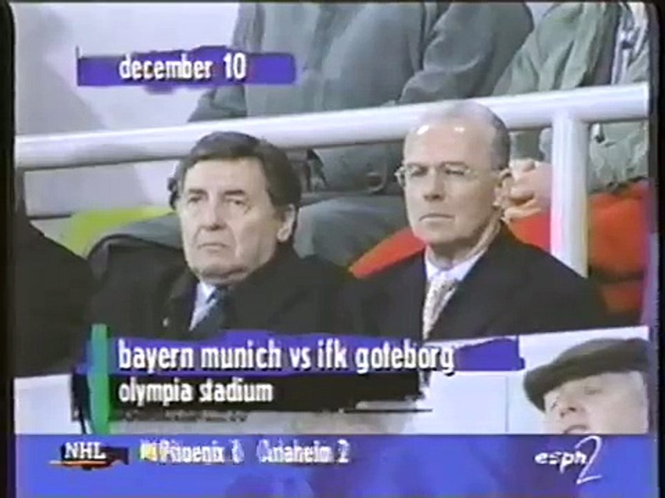 10.12.1997 - 1997-1998 UEFA Champions League Group E Matchday 6 Bayern Münih 0-1 IFK Göteborg