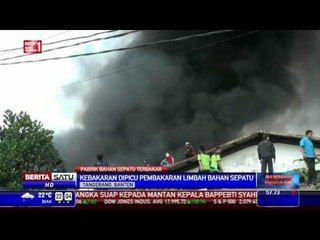 Pabrik Bahan Sepatu di Cikupa Ludes Terbakar