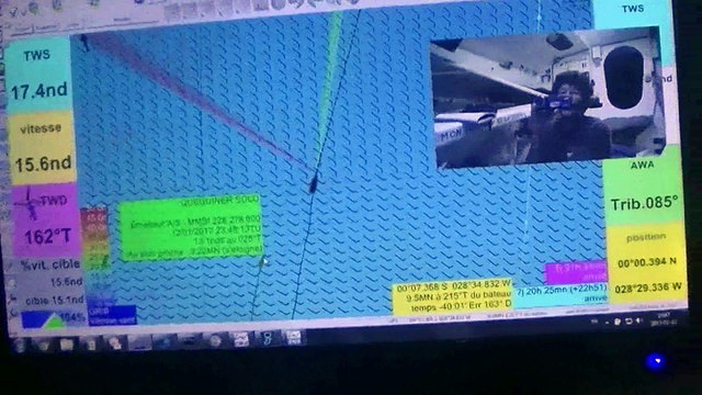 J68 : Passage de l'équateur pour Jean Le Cam / Vendée Globe