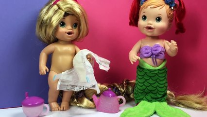 Baby Alive Disney Princess! Custom Rapunzel And Little Mermaid, Doll Videos.-F7ejiv2x-R0