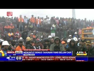 Ratusan Karyawan Freeport Berdemo Menuntut Bonus Tahunan