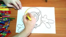 Minions New Coloring Pages for Kids Colors Coloring colored markers felt pens pencils