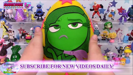 DISNEY PIXAR INSIDE OUT Giant Play Doh Surprise Egg DISGUST MLP SHOPKINS SEASON 3 - SETC