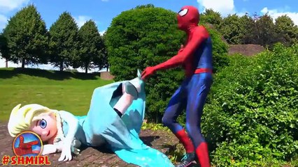 Frozen Elsa Spiderman Hide & Seek Pinocchio Nose!/ Minion Joker Frozen Elsa & Spiderman Superheroes