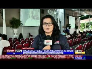 Suasana Misa Paskah di Gereja Katedral