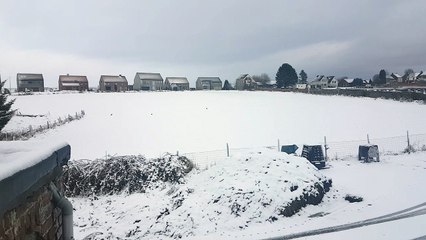 Neige à Chapelle dans la région du Centre