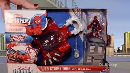 Spider-Man Catches Toy Story Villians with Web Strike Tank Super Hero Adventures Toy Review