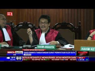 Saksi Diminta Sutan Teken Surat Pernyataan