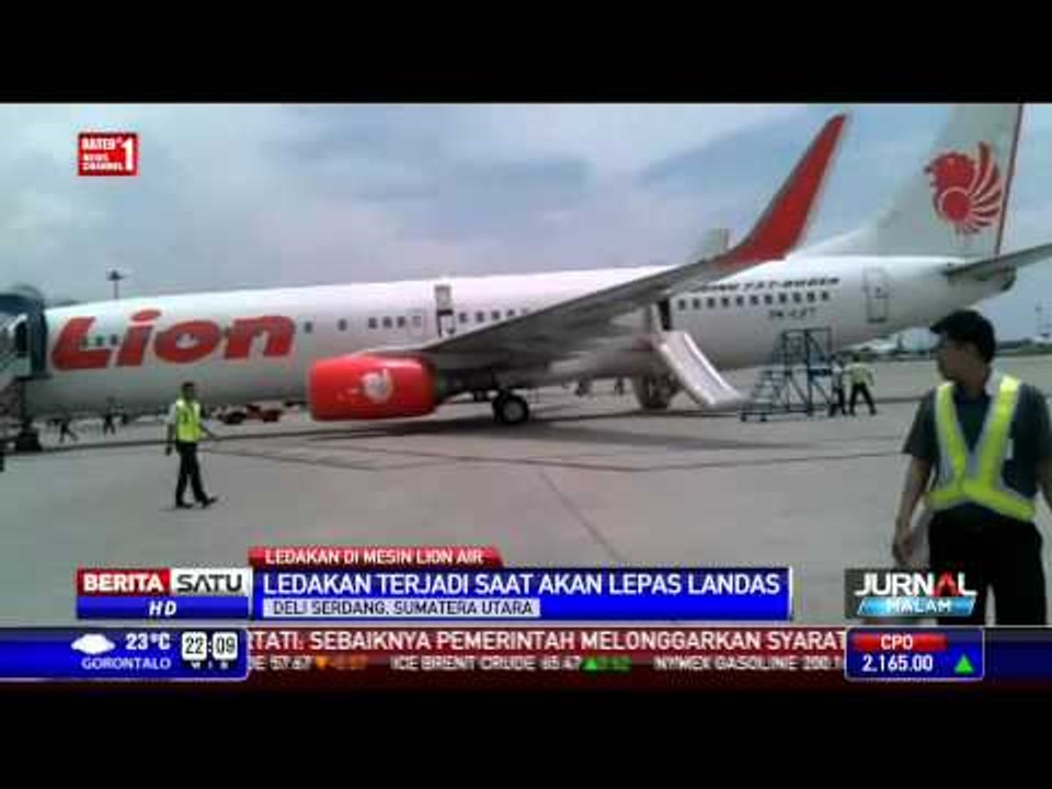 Mesin Lion Air Terbakar di Bandara Kualanamu