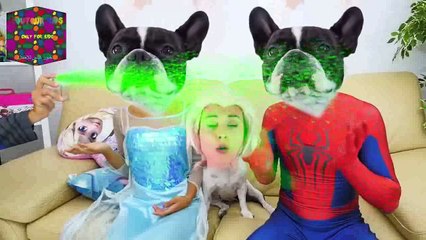 ‫إختفاء وجه سبايدرمان والمجمدة إلسا ! حياه الابطال الخارقين  Cartoon Spiderman Episode 2