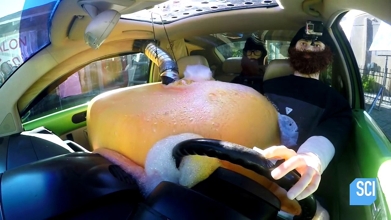Watch This Car Spout An Awesome Foam Fountain!   Street Science