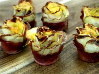 How to make potato bacon roses