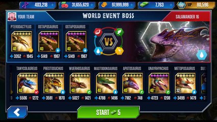 World Event Boss Salamander 16 | Jurassic World The Game