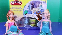 Frozen Play Doh Elsa amp Anna Barbie Olaf Sven Playdough Surprise Ice Cube DisneyCarToys Snow