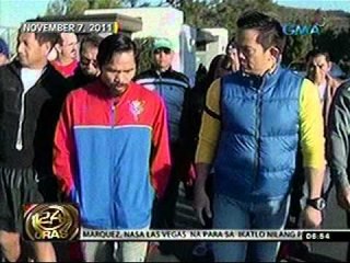 24 Oras: Pacquiao, humirit pa ng ensayo bago tumulak sa Las Vegas