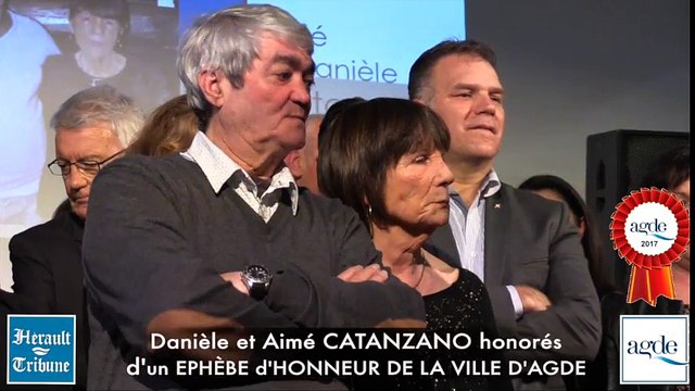 AGDE - Danièle et Aimé CATANZANO honorés d'un EPHÈBE d'HONNEUR DE LA VILLE D'AGDE