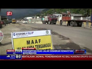 Proyek Pelebaran Jalan Ganggu Arus Mudik di Kota Padang