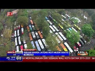 Pantauan Drone Mudik Gratis ke Jawa Tengah