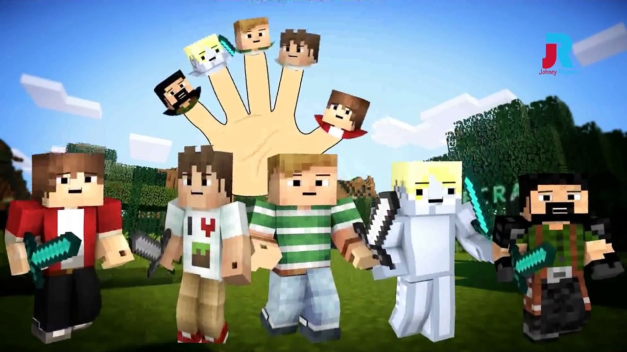 MINECRAFT Cartoon Finger Family Collection Nursery Rhymes For Children