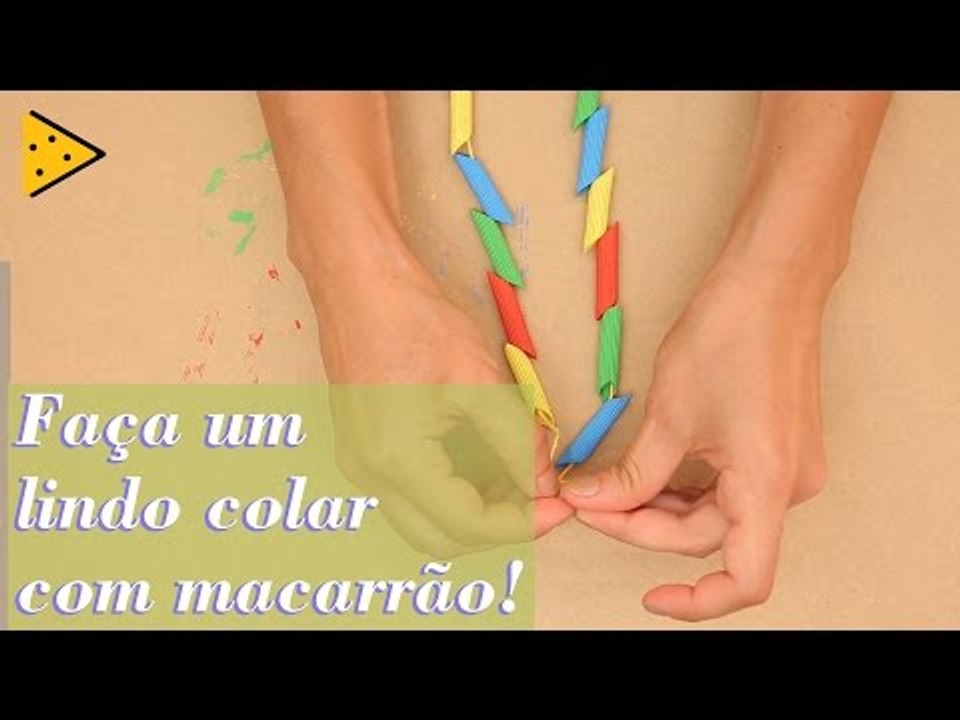 COMO FAZER COLARZINHO DE MACARRÃO
