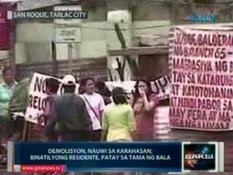 Saksi: Demolisyon sa Brgy. San Roque, Tarlac City, nauwi sa karahasan; binatilyong residente, patay