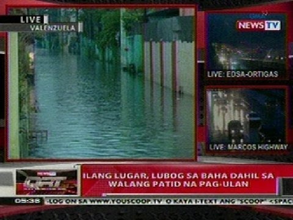 QRT: Ilang lugar, lubog sa baha dahil sa walang patid na pag-ulan