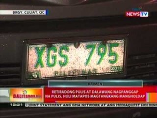 BT: Retiradong pulis at dalawang nagpanggap na pulis, huli matapos magtangkang mangholdap