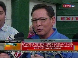 BT: Kampo ni Arroyo, pinag-aaralan kung paano pansamantalang makakalaya ang dating pangulo