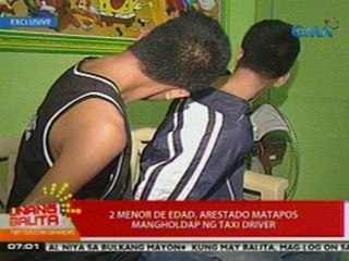 UB: EXCLUSIVE: 2 menor de edad, arestado matapos mangholdap ng taxi driver sa Malabon