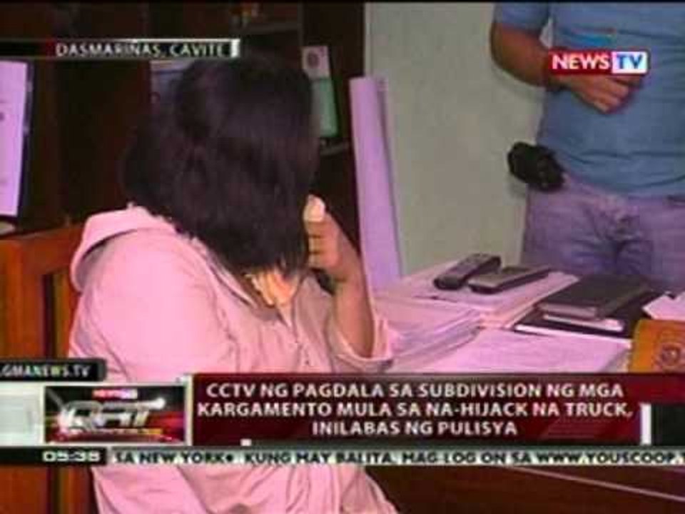 QRT: CCTV ng pagdala sa subd. ng mga kargamento sa na-hijack na truck sa Cavite, inilabas ng pulisya
