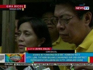 BP: Atty. Leni Robredo, tatakbong 3rd District Representative ng CamSur vs Atty. Anselmo Cadiz