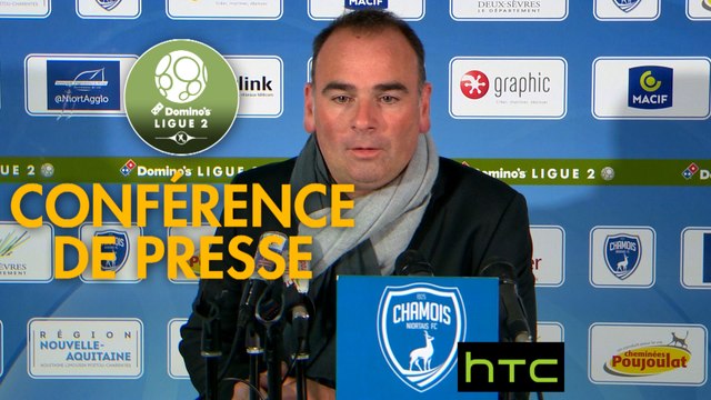 Conférence de presse Chamois Niortais - Stade Lavallois (2-2) : Denis RENAUD (CNFC) - Marco SIMONE (LAVAL) - 2016/2017