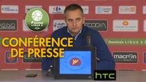 Conférence de presse Gazélec FC Ajaccio - AJ Auxerre (2-0) : Jean-Luc VANNUCHI (GFCA) - Cédric DAURY (AJA) - 2016/2017