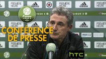 Conférence de presse Red Star  FC - Clermont Foot (1-3) : Claude ROBIN (RED) - Corinne DIACRE (CF63) - 2016/2017