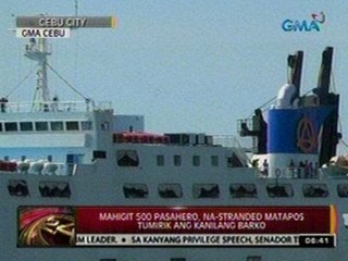 24 Oras: Mahigit 500 pasahero, na-stranded matapos tumirik ang kanilang barko