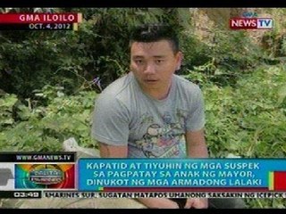 BP: 2 kaanak ng suspek sa pagpatay sa anak ng Mayor sa Sara, Iloilo, dinukot