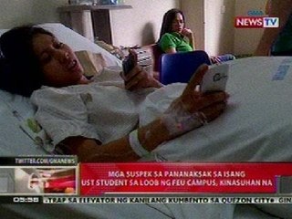 QRT: Mga suspek sa pananaksak sa UST student sa loob ng FEU campus, kinasuhan na