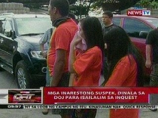 QRT: Mga inarestong suspek sa Parañaque, dinala sa DOJ para isailalim sa inquest