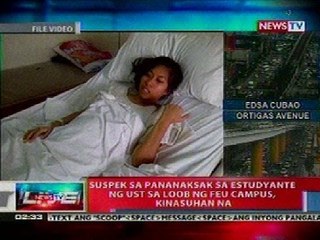 NTL: Suspek sa pananaksak sa estudyante ng UST sa loob ng FEU campus, kinasuhan