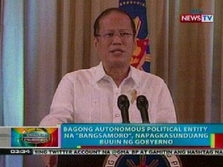 BP: 'Bangsamoro', napagkasunduang buuin kapalit ng ARMM