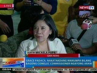 NTG: Padaca, nakatakdang manumpa ngayong araw bilang Comelec commissioner