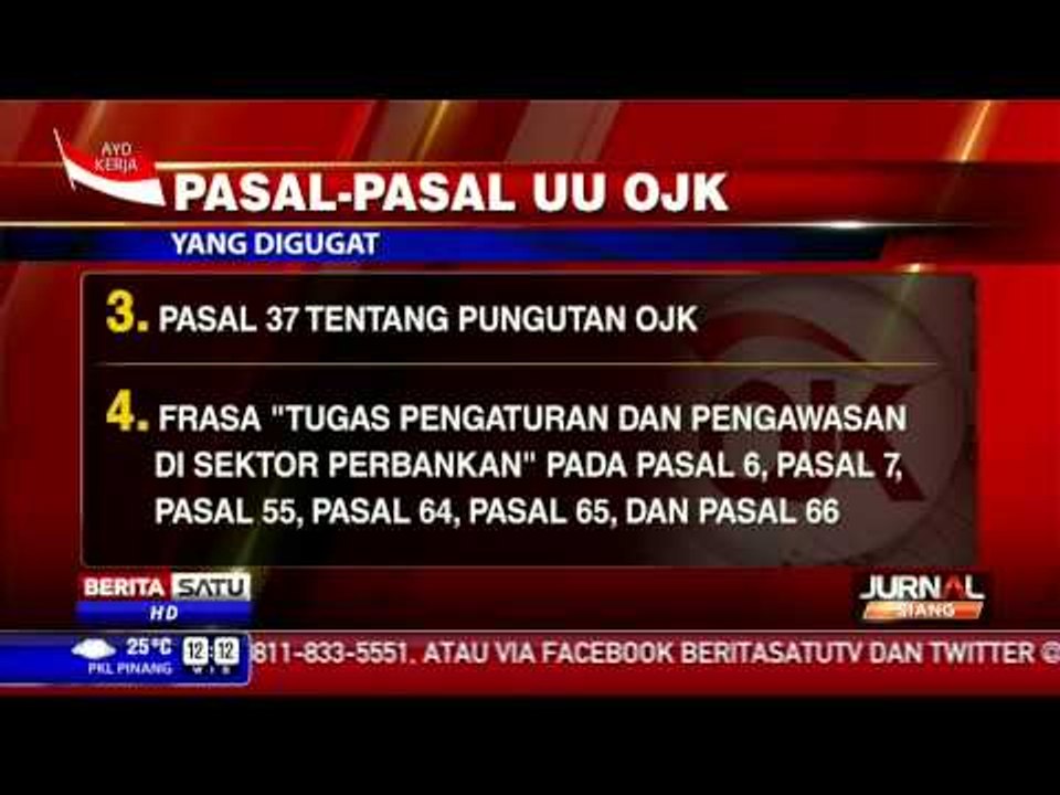 MK Bacakan Uji Materi UU OJK