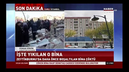 İSTANBUL'DA BİNA ÇÖKTÜ!