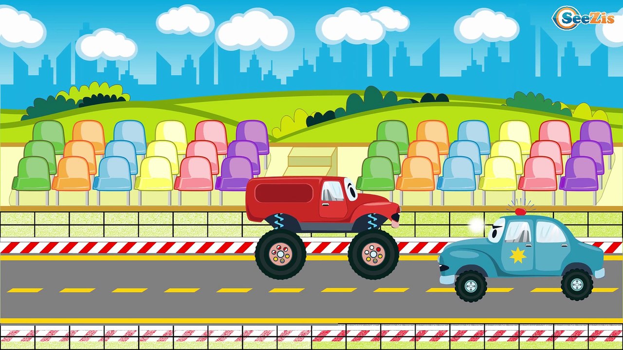 La Voiture de Police et l'accident pour bébés - Dessin animé français - Voitures Pour Enfants