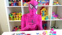 Spiderman becomes a ghost! w/ Spidergirl, Joker, Batman! Fun Family movie Superhero IRL