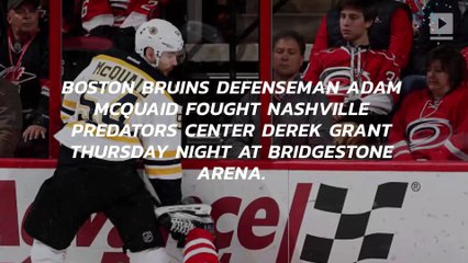 Adam McQuaid fought Derek Grant and dominated