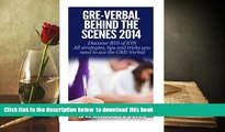 PDF [DOWNLOAD] GRE-Verbal Behind The Scenes: Discover BTS of ETS READ ONLINE
